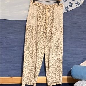 POL Cream Floral Wide Leg Pants
